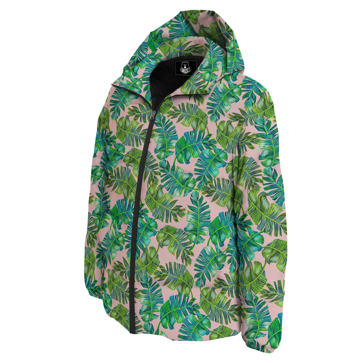 Palm Tree Vintage Print Pattern Down Jacket-grizzshop