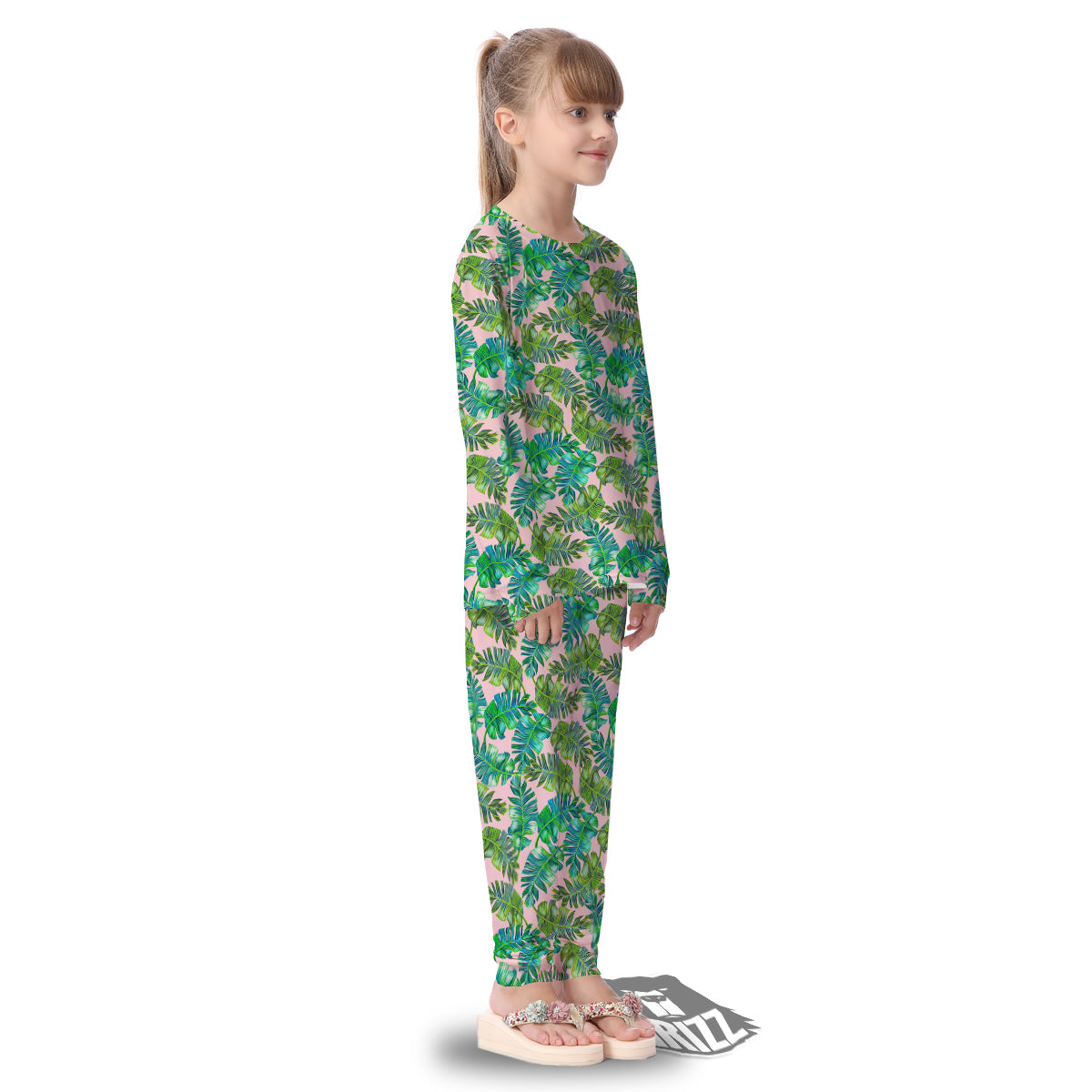 Palm Tree Vintage Print Pattern Kid's Pajamas-grizzshop