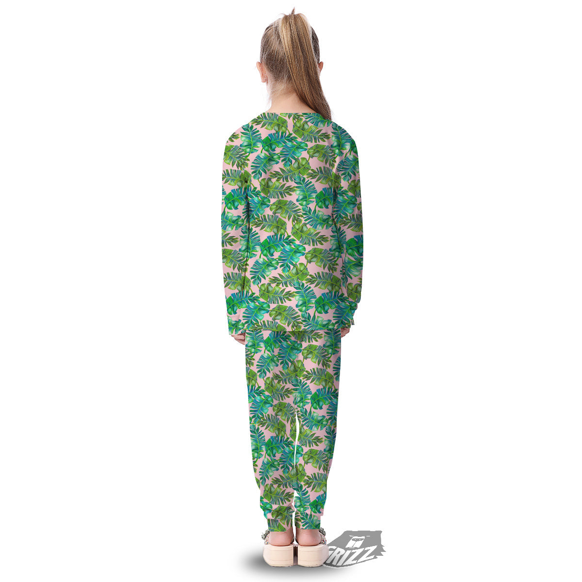 Palm Tree Vintage Print Pattern Kid's Pajamas-grizzshop