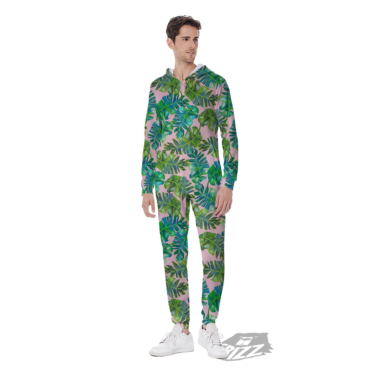 Palm Tree Vintage Print Pattern Men's Jumpsuit-grizzshop