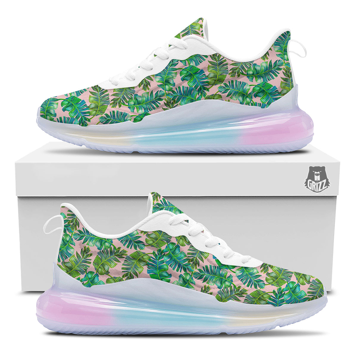 Palm Tree Vintage Print Pattern Running Sneakers-grizzshop