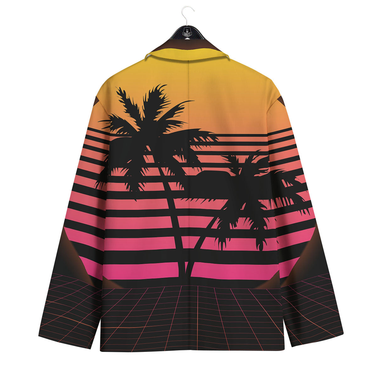 Palm Trees And Night Sunset Sky Print Men's Sport Coat-grizzshop