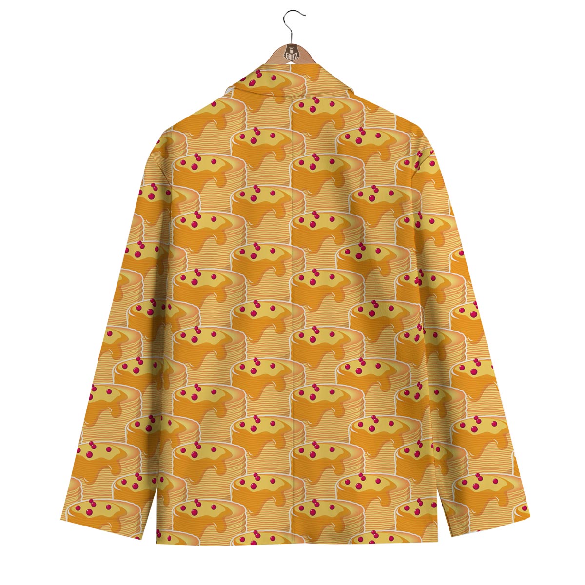 Pancake Pattern Men's Blazer-grizzshop