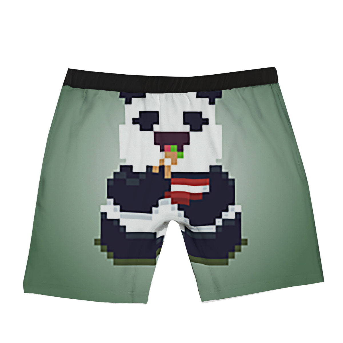 Panda 8-Bit Pixel Print Boxer Briefs-grizzshop