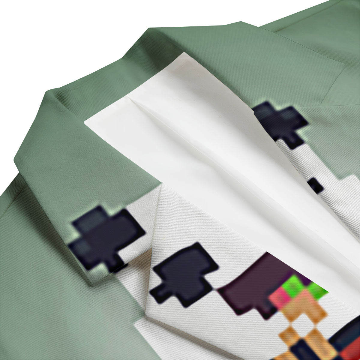Panda 8-Bit Pixel Print Men's Blazer-grizzshop