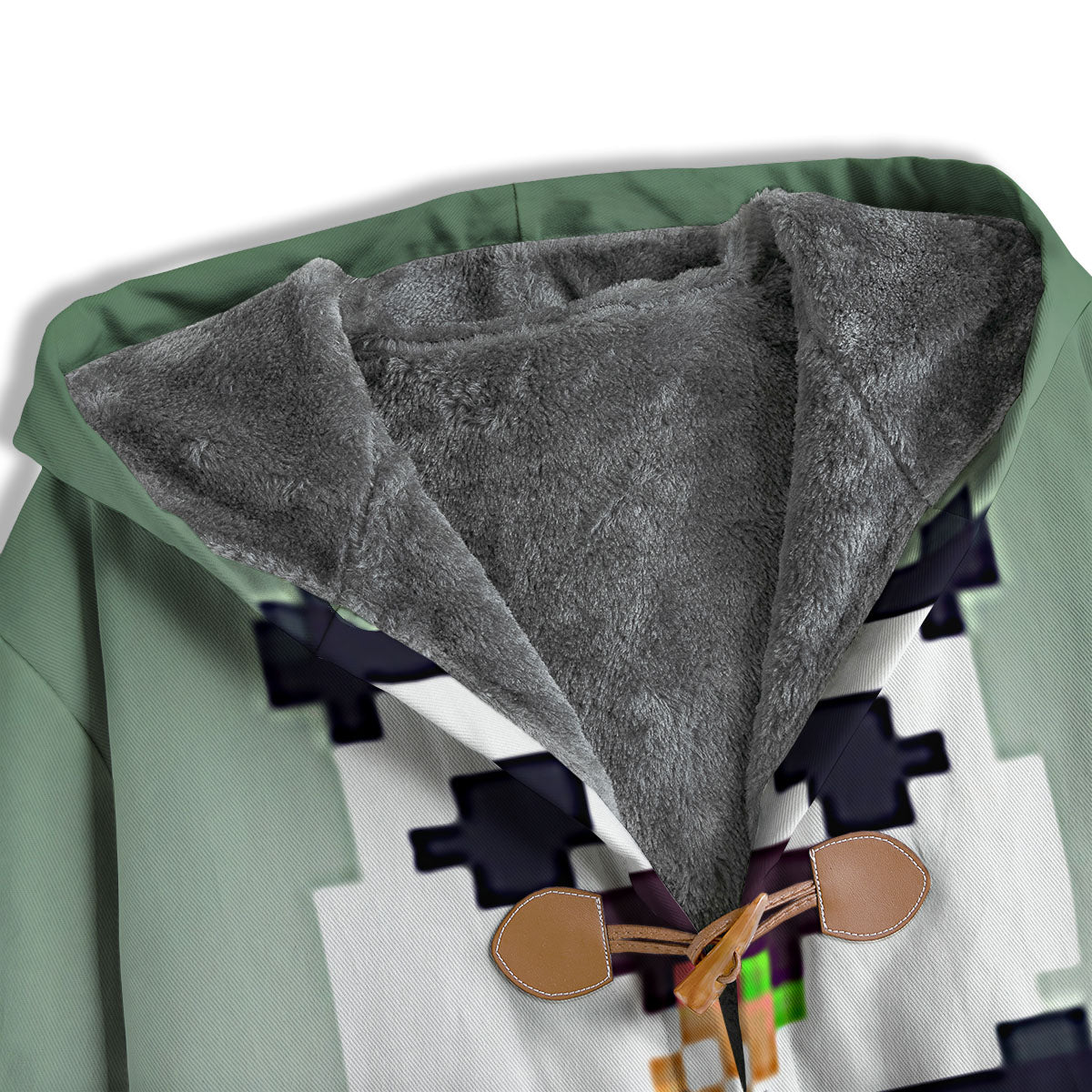 Panda 8-Bit Pixel Print Men's Windbreaker Jacket-grizzshop
