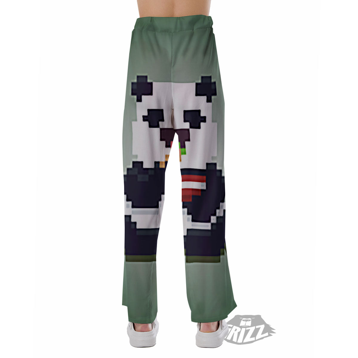 Panda 8-Bit Pixel Print Pajama Pants-grizzshop