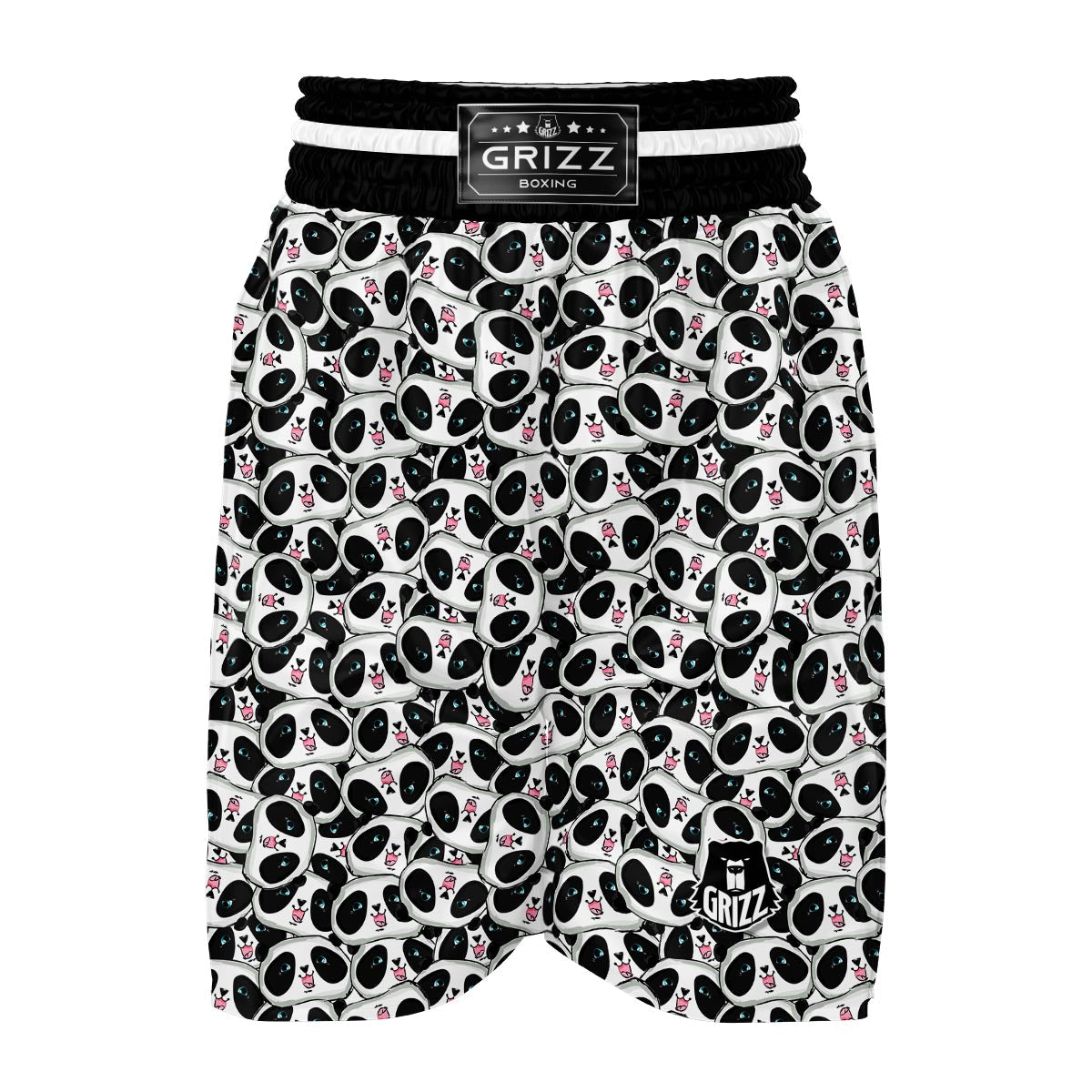Panda Baby Pattern Print Boxing Shorts-grizzshop