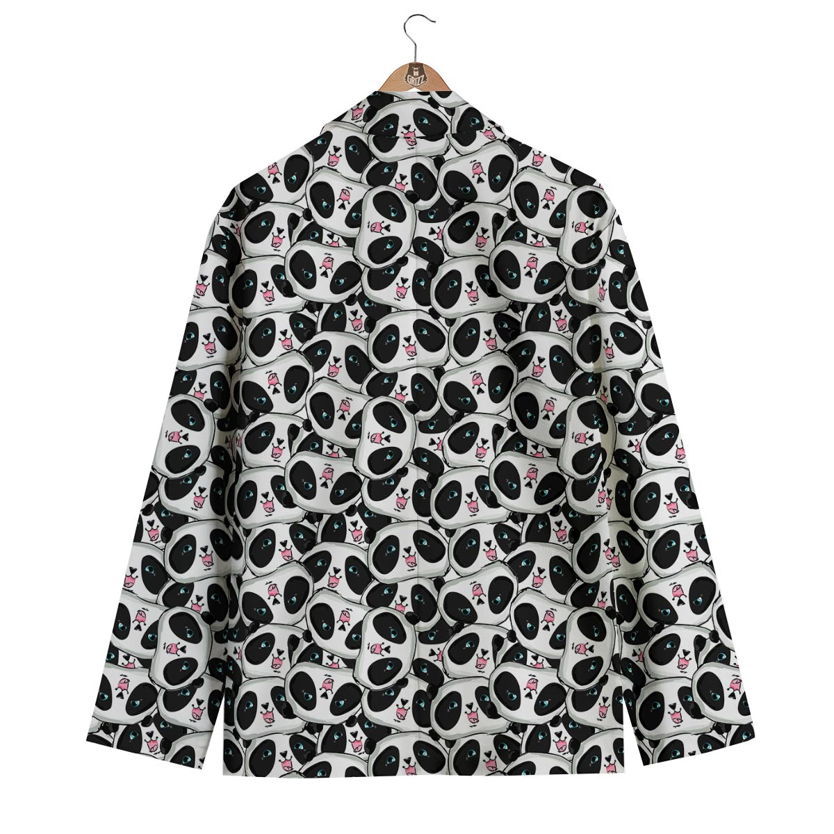 Panda Baby Pattern Print Men's Blazer-grizzshop