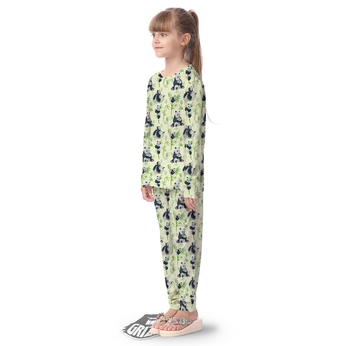 Panda Bamboo And Baby Print Pattern Kid's Pajamas-grizzshop