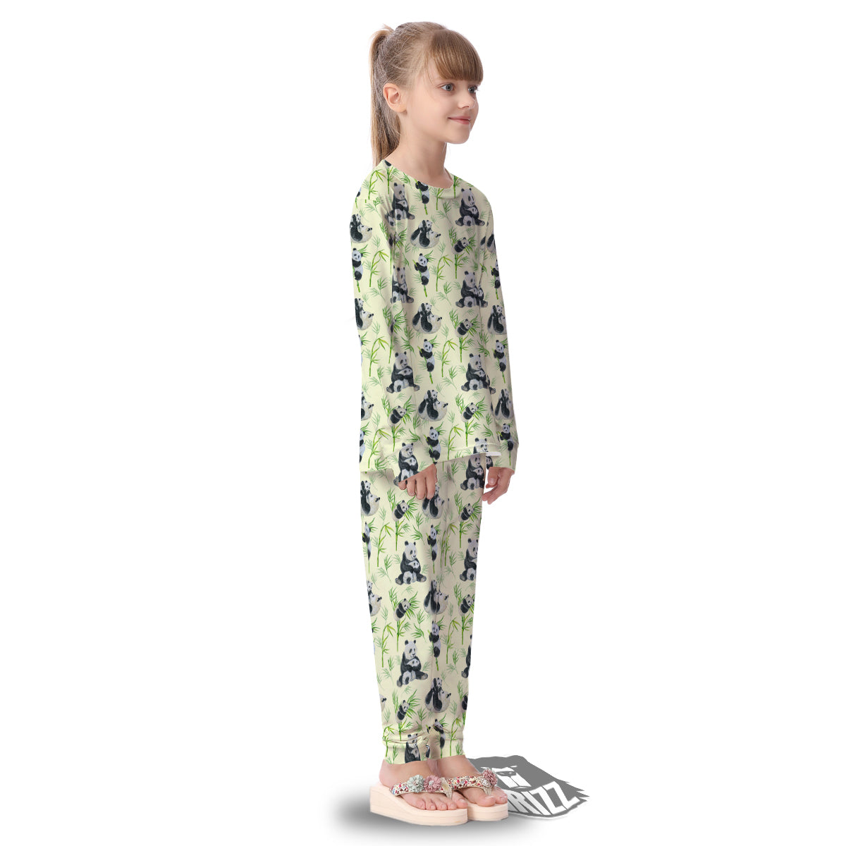 Panda Bamboo And Baby Print Pattern Kid's Pajamas-grizzshop