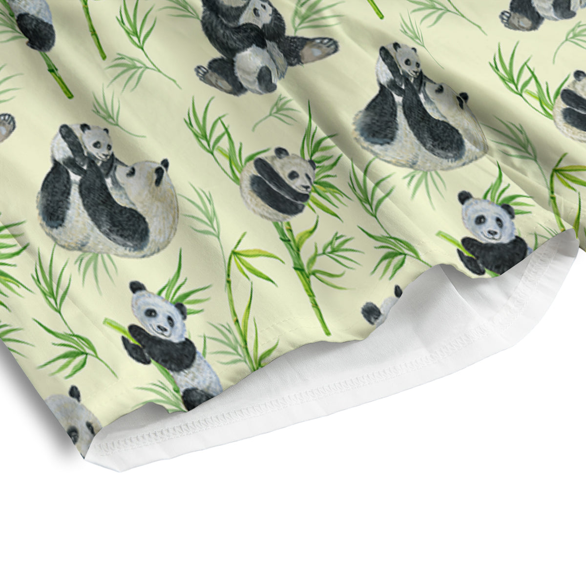 Panda Bamboo And Baby Print Pattern Men's Athletic Shorts
