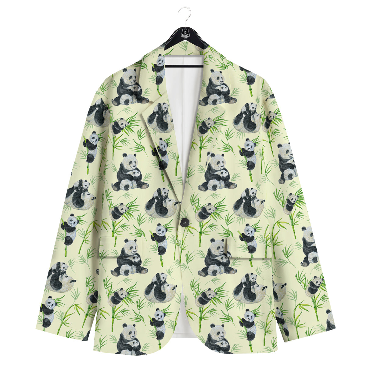 Panda Bamboo And Baby Print Pattern Men's Sport Coat-grizzshop