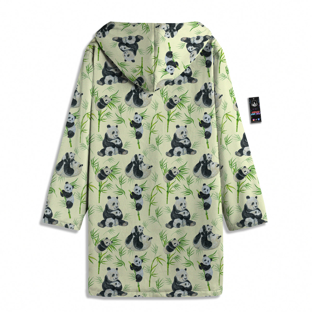 Panda Bamboo And Baby Print Pattern Men's Windbreaker Jacket-grizzshop