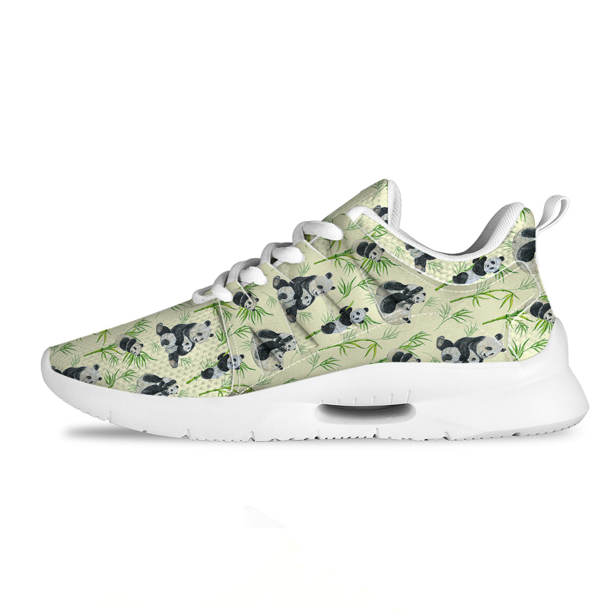 Panda Bamboo And Baby Print Pattern Tennis Shoes-grizzshop