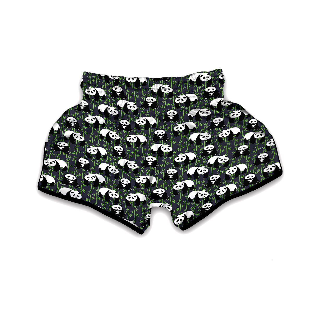Panda Bamboo Pattern Print Muay Thai Boxing Shorts-grizzshop