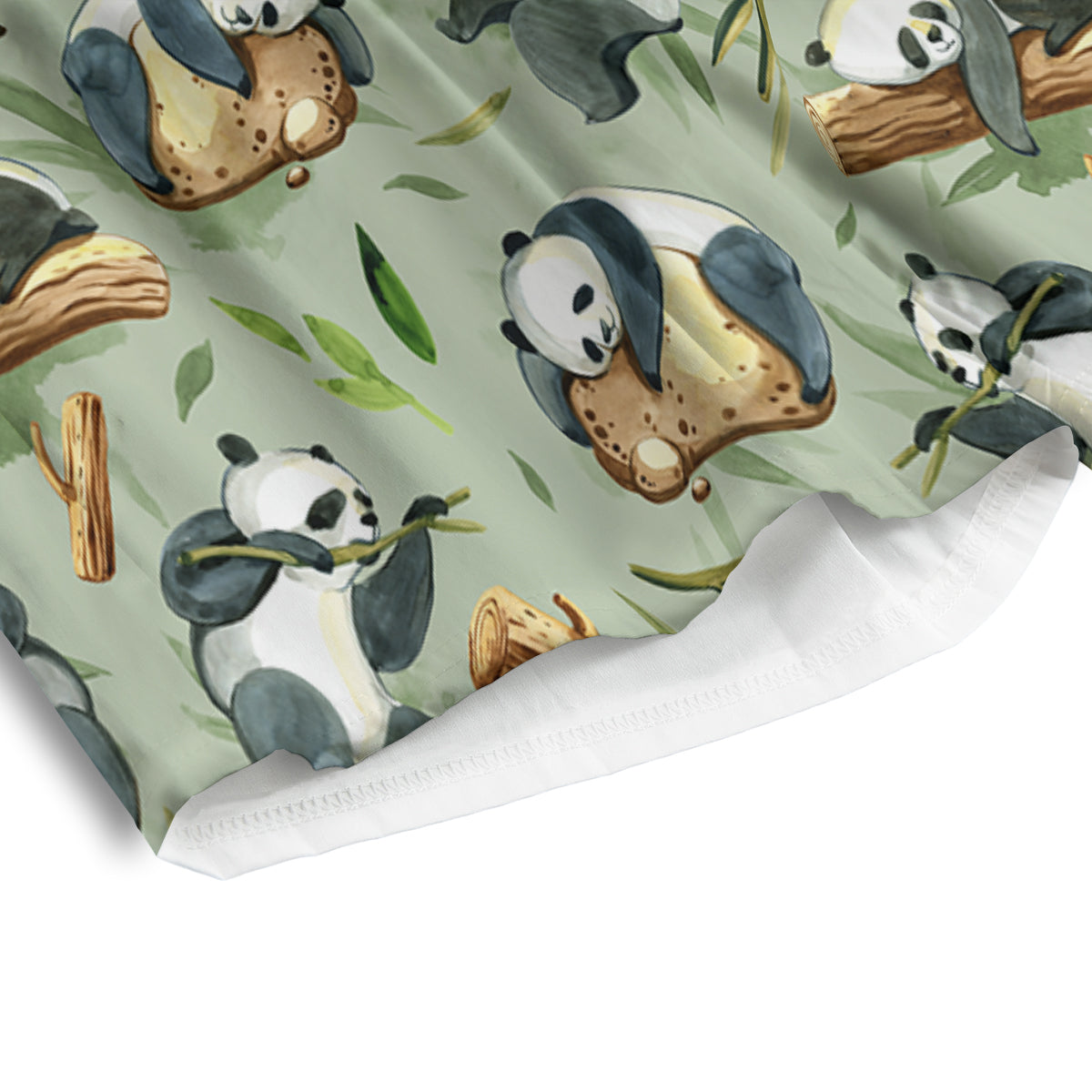 Panda Bear Watercolor Print Pattern Men's Athletic Shorts