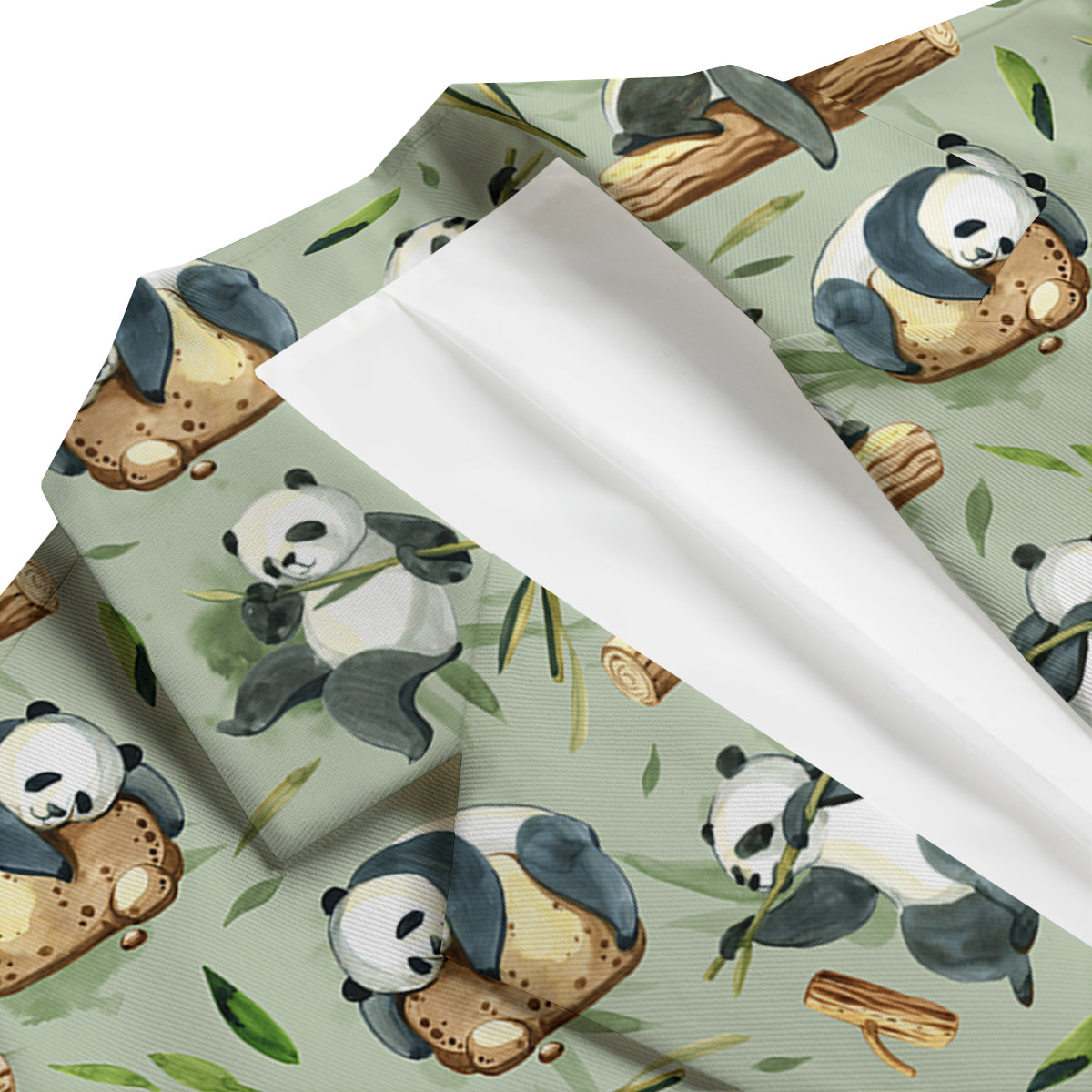 Panda Bear Watercolor Print Pattern Men's Blazer-grizzshop