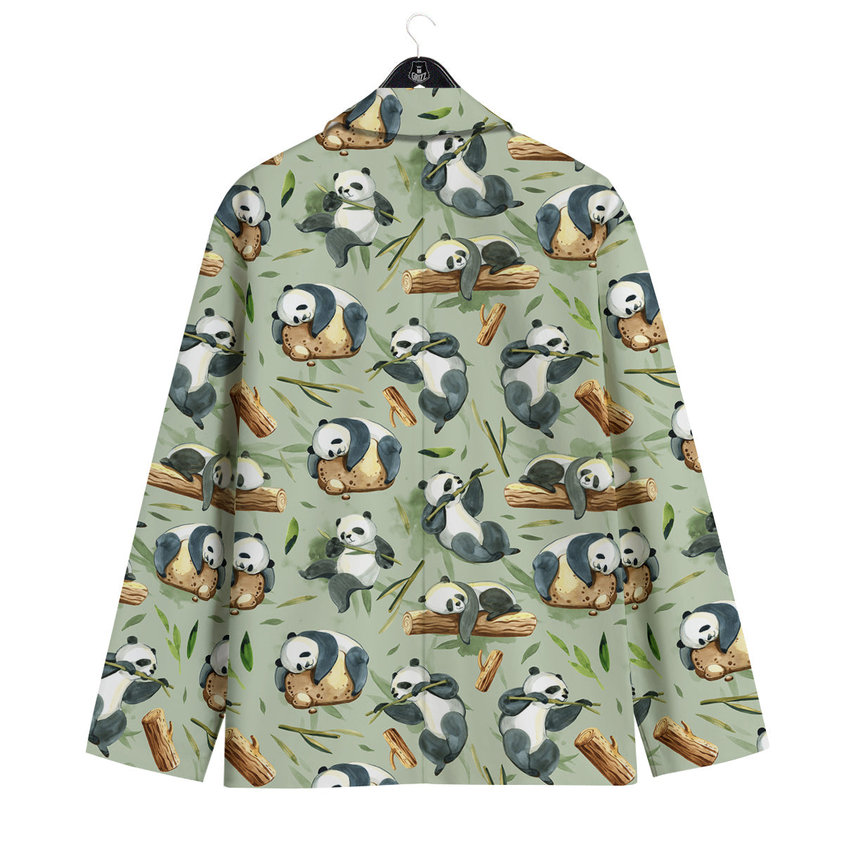 Panda Bear Watercolor Print Pattern Men's Sport Coat-grizzshop