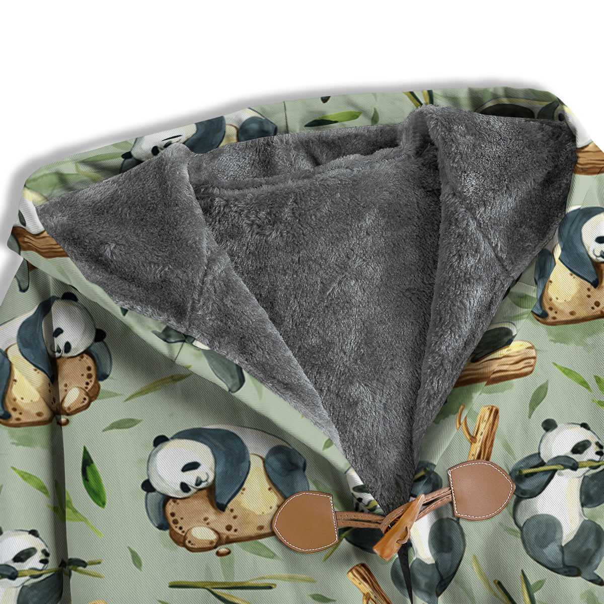 Panda Bear Watercolor Print Pattern Men's Windbreaker Jacket-grizzshop