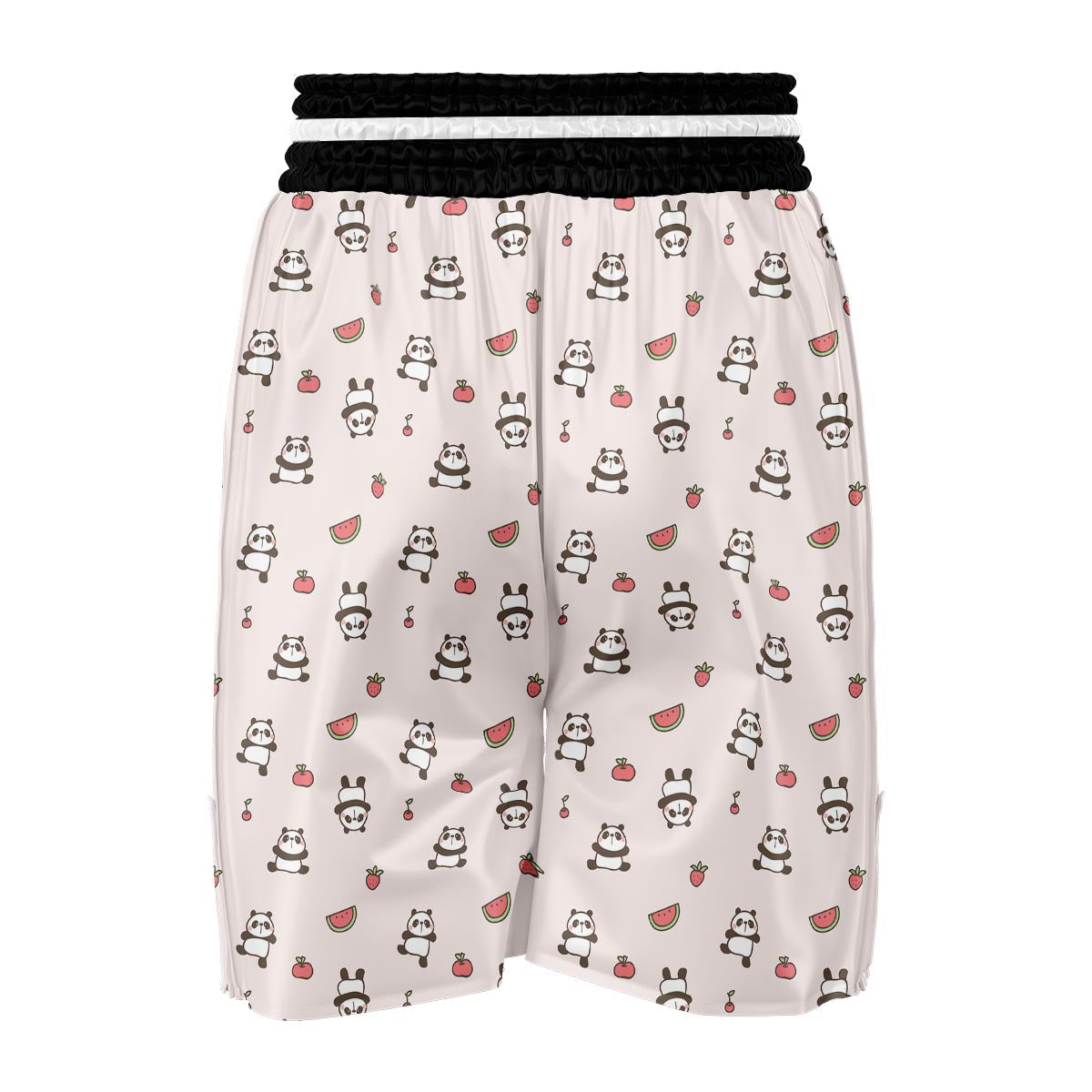 Panda Fruit Pattern Print Boxing Shorts-grizzshop