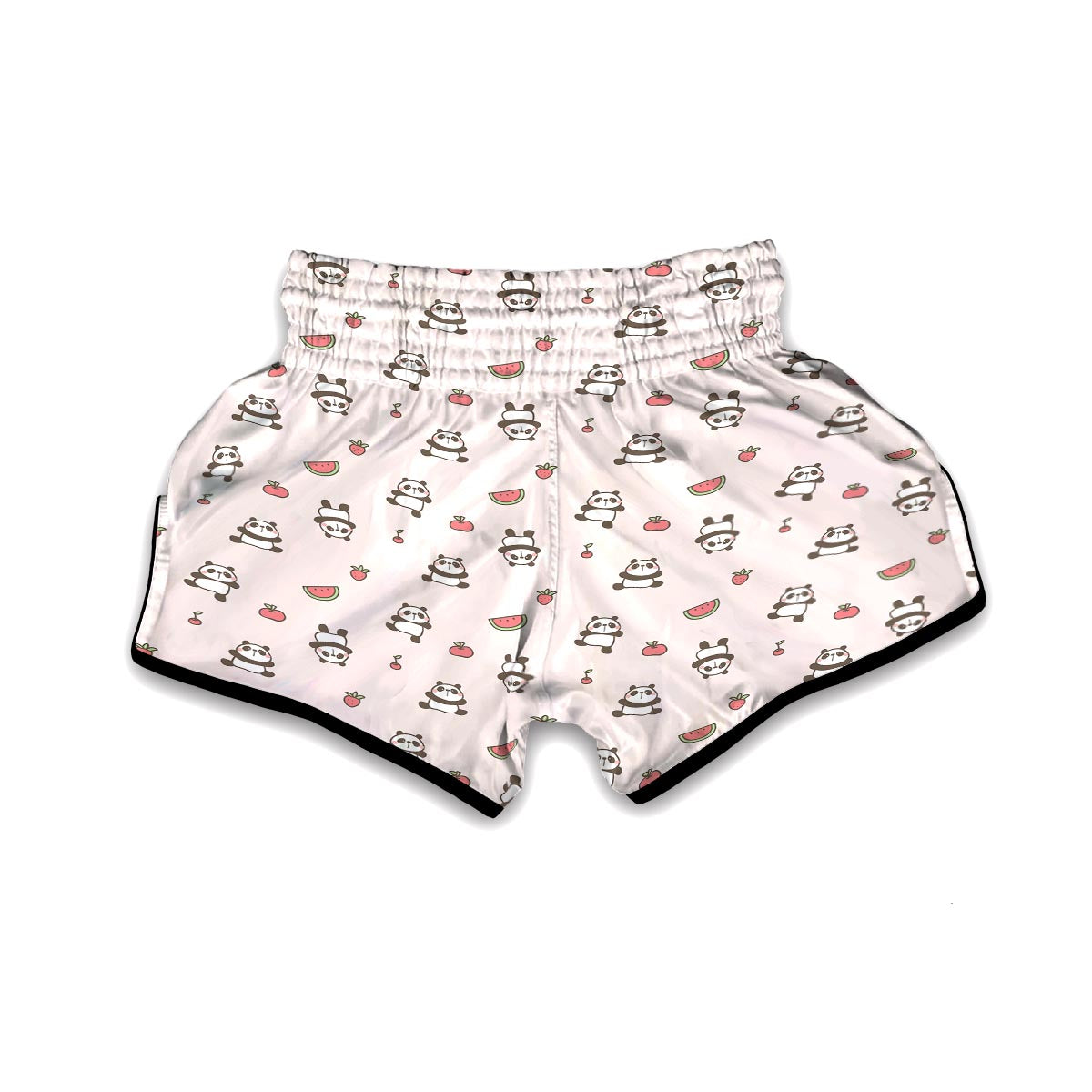 Panda Fruit Pattern Print Muay Thai Boxing Shorts-grizzshop