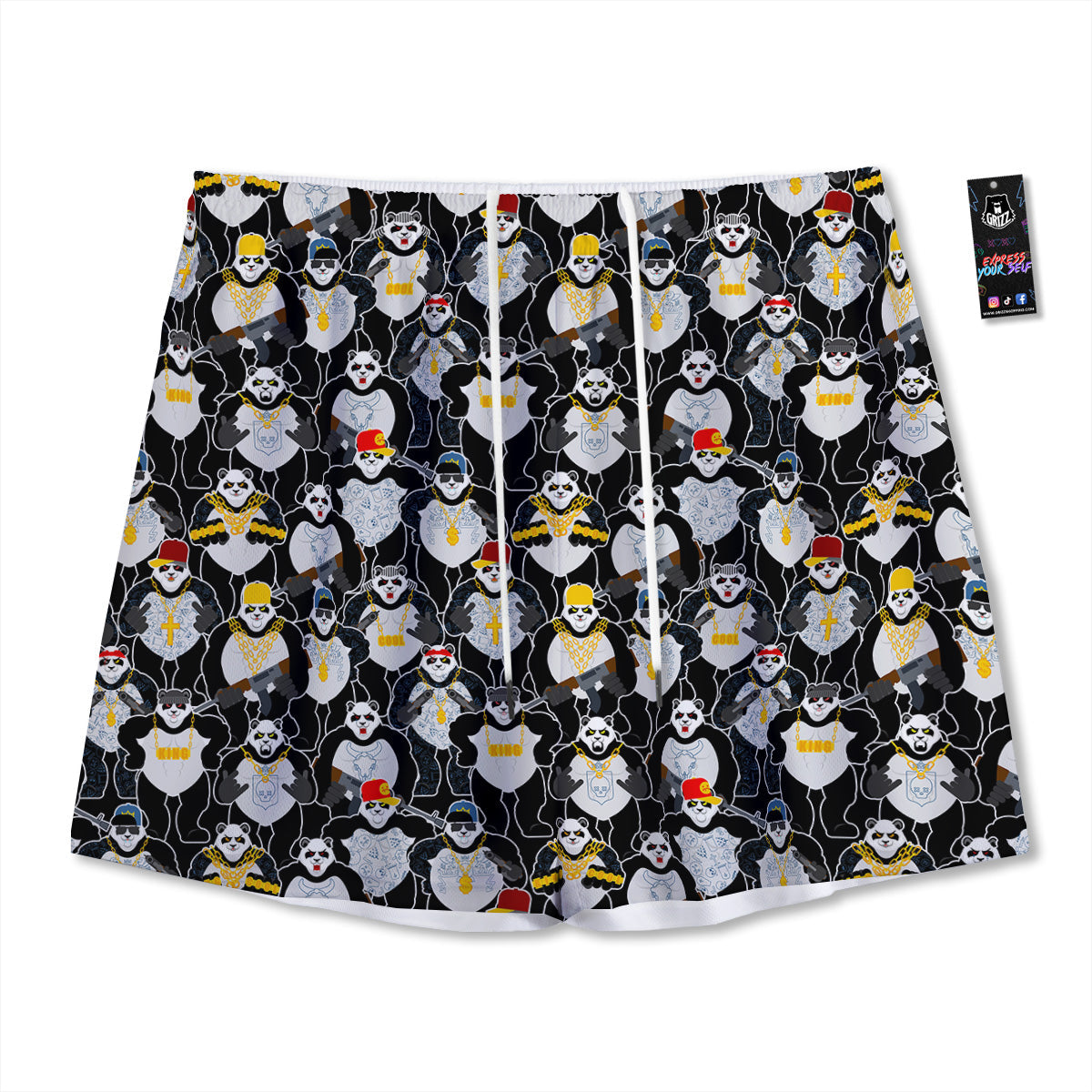Pig Cute Cartoon Print Pattern Mesh Shorts