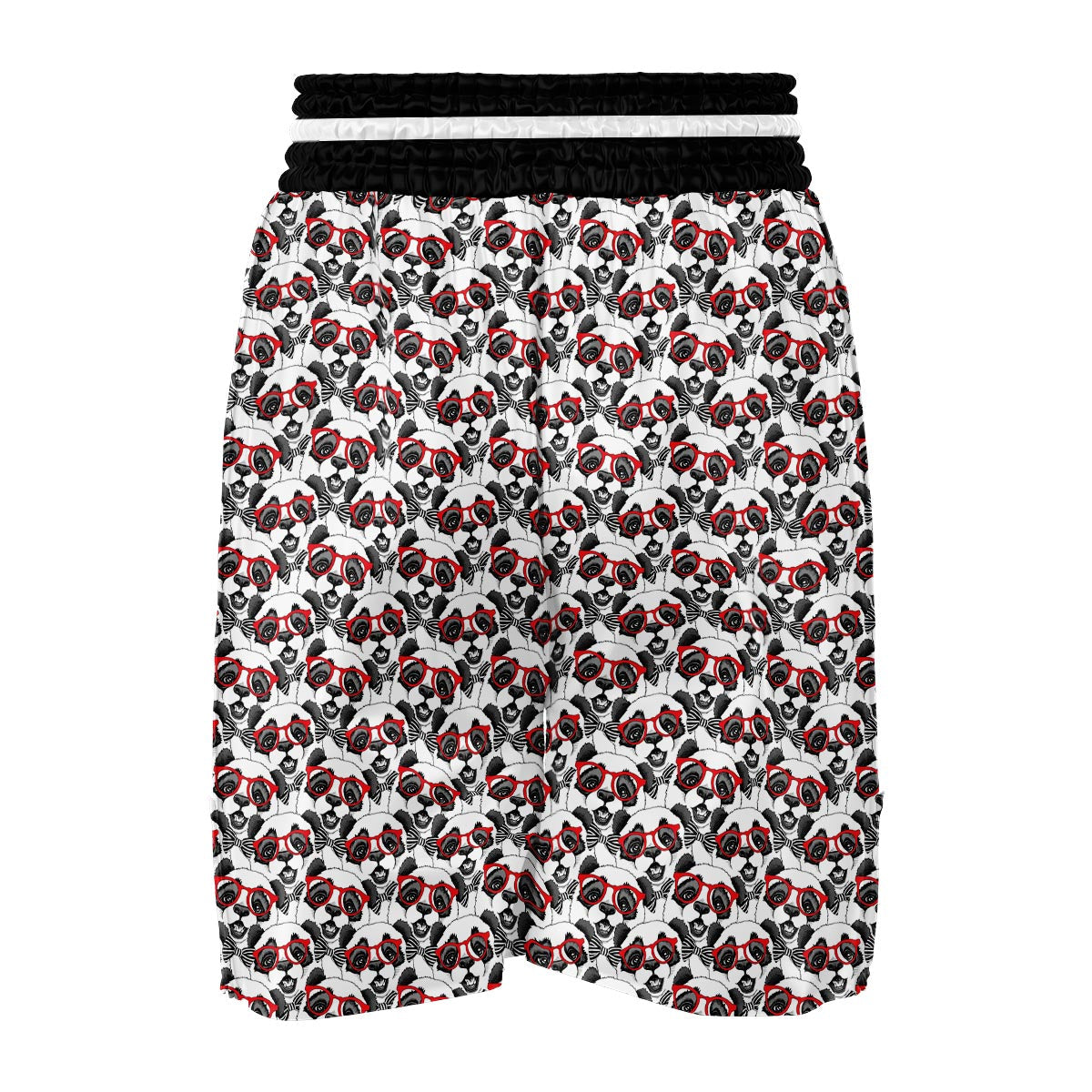 Panda Red Glasses Pattern Print Boxing Shorts-grizzshop
