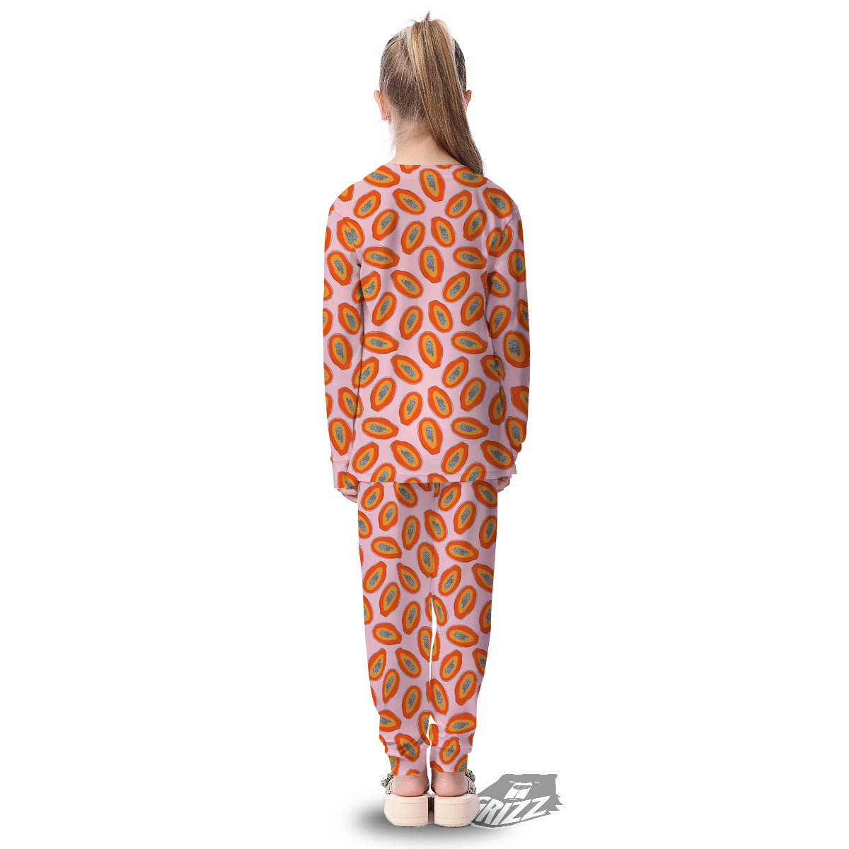 Papaya Cute Print Pattern Kid's Pajamas-grizzshop