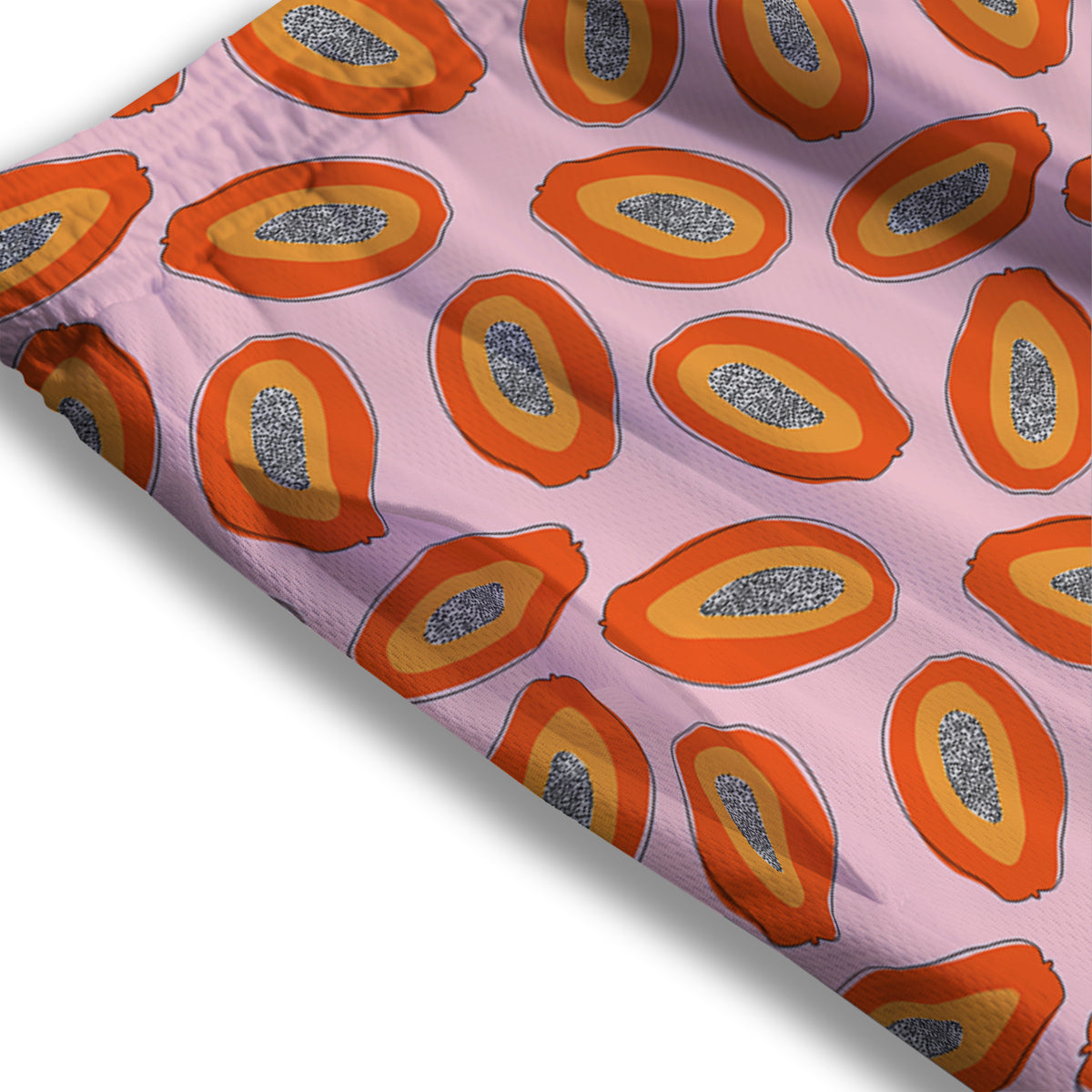 Papaya Cute Print Pattern Mesh Shorts-grizzshop