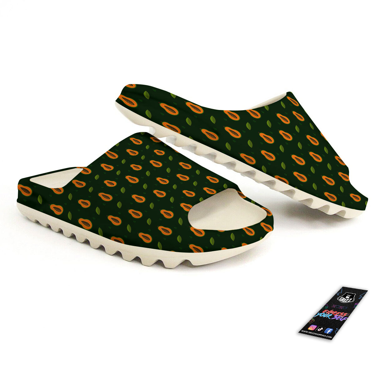 Papaya Exotic Print Pattern Sandals-grizzshop