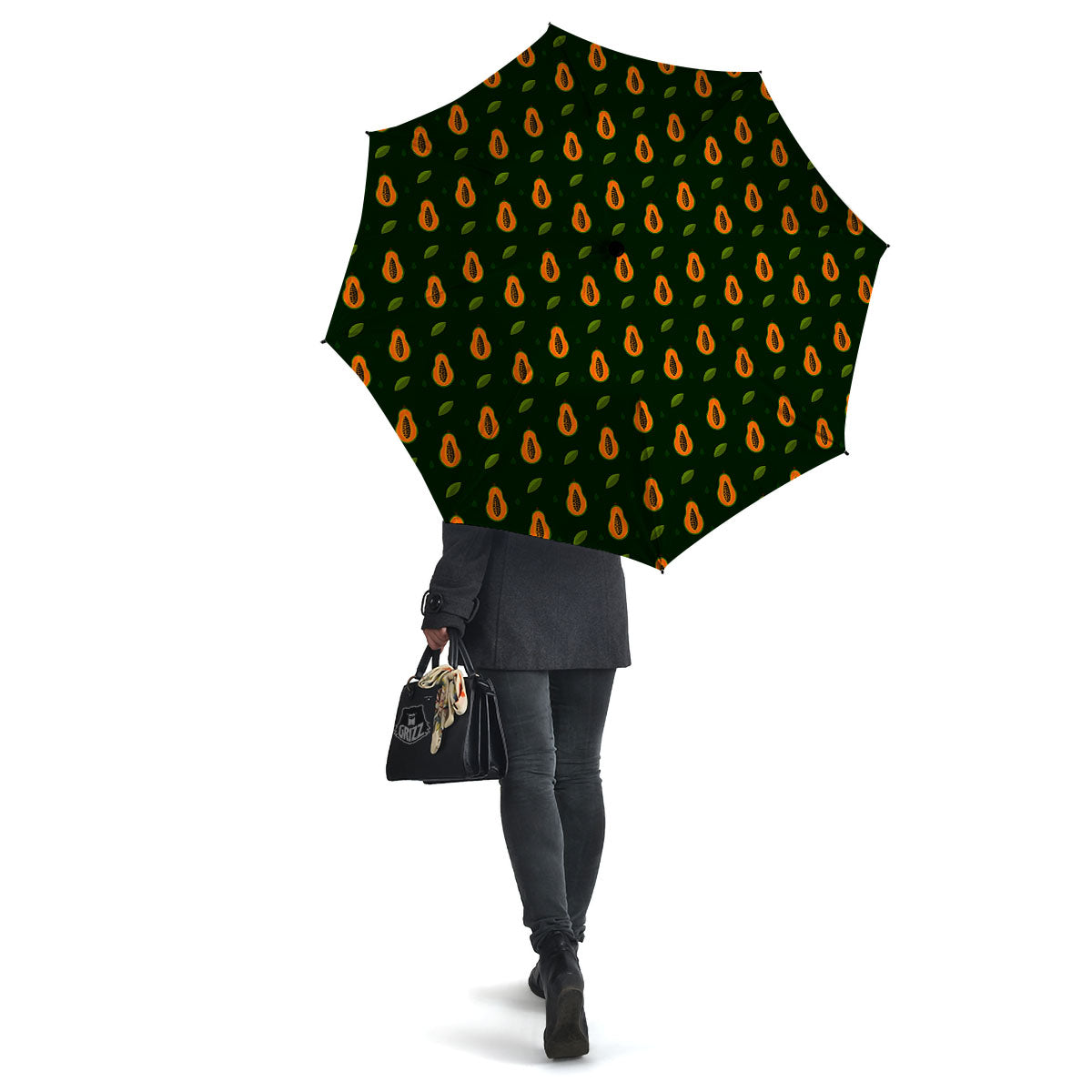 Papaya Exotic Print Pattern Umbrella-grizzshop