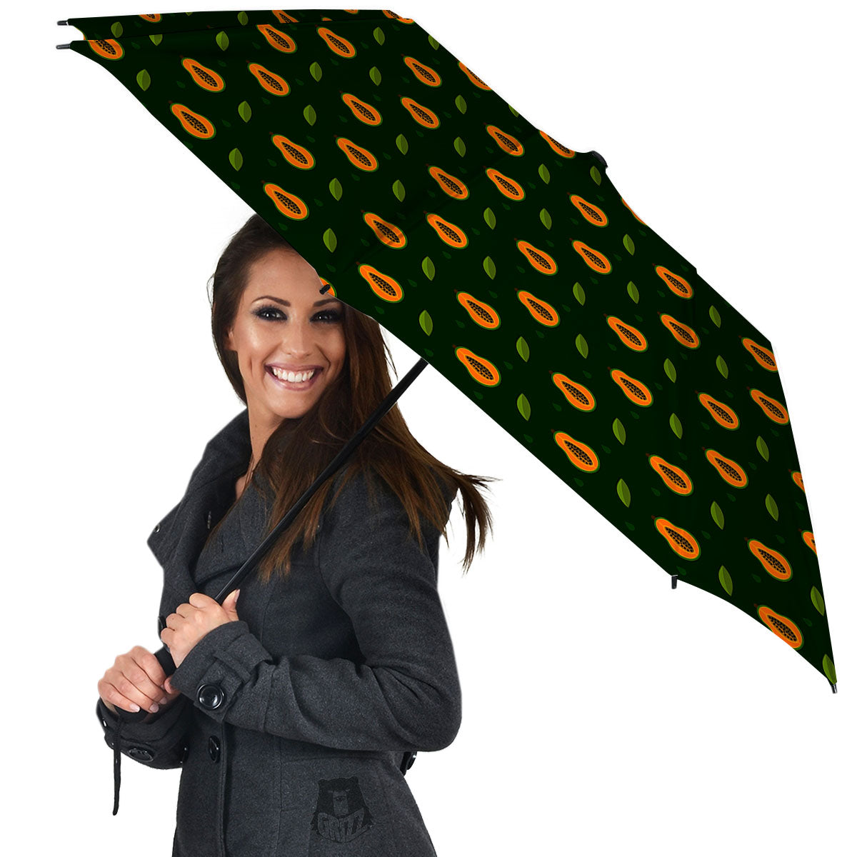 Papaya Exotic Print Pattern Umbrella-grizzshop