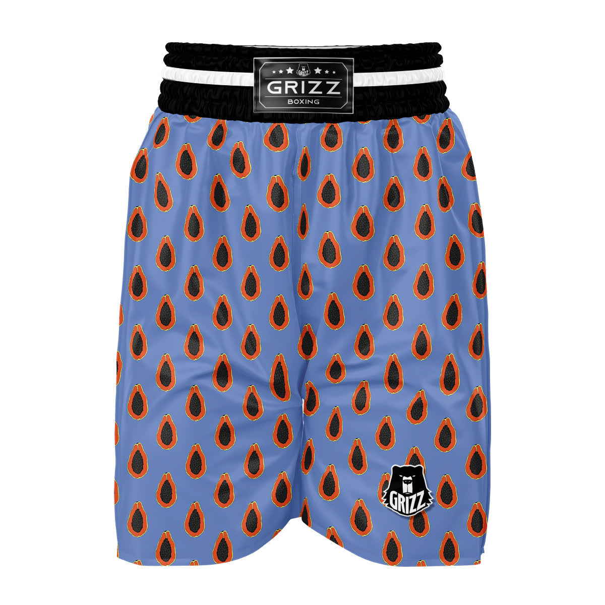 Papaya Purple Print Pattern Boxing Shorts-grizzshop