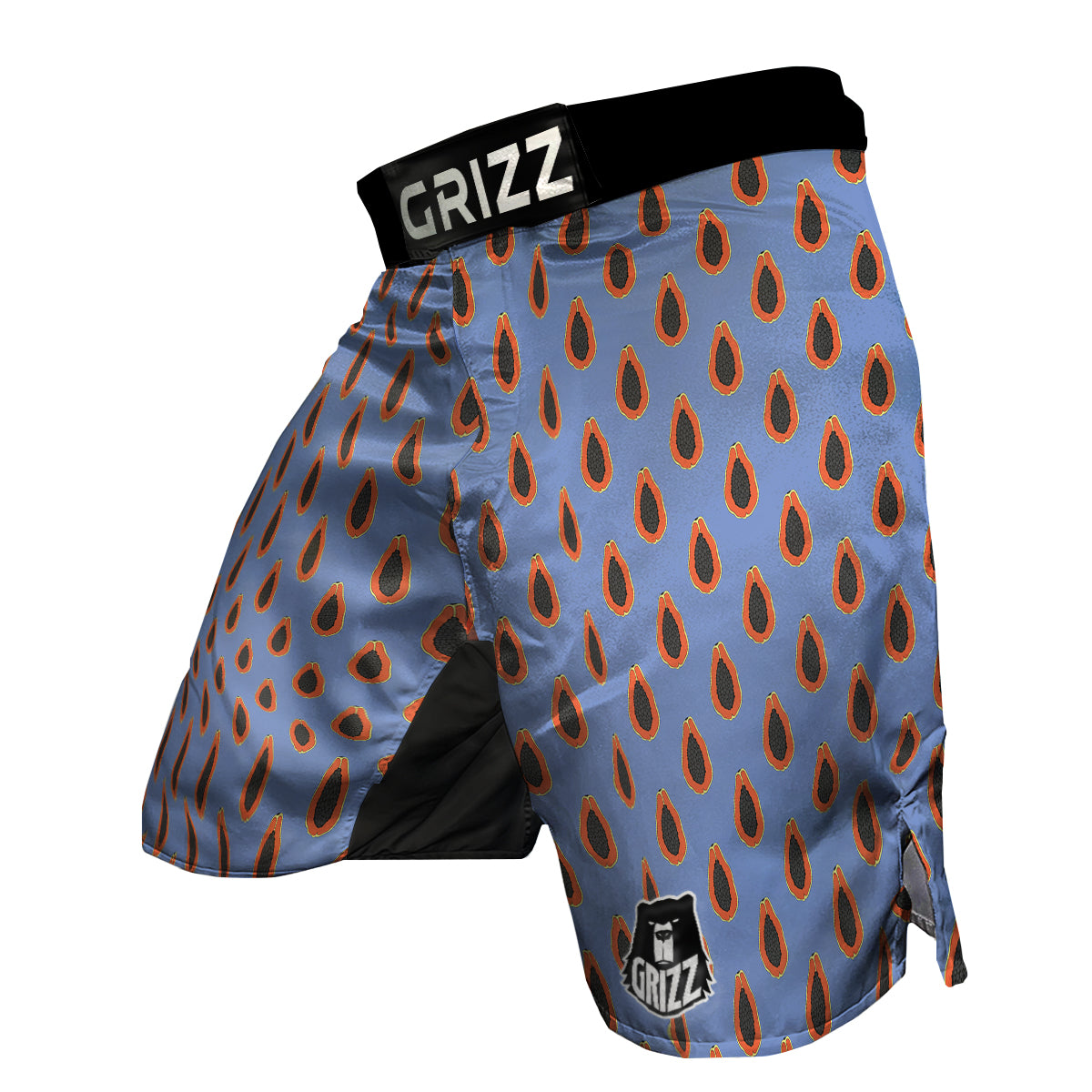 Papaya Purple Print Pattern MMA Shorts-grizzshop