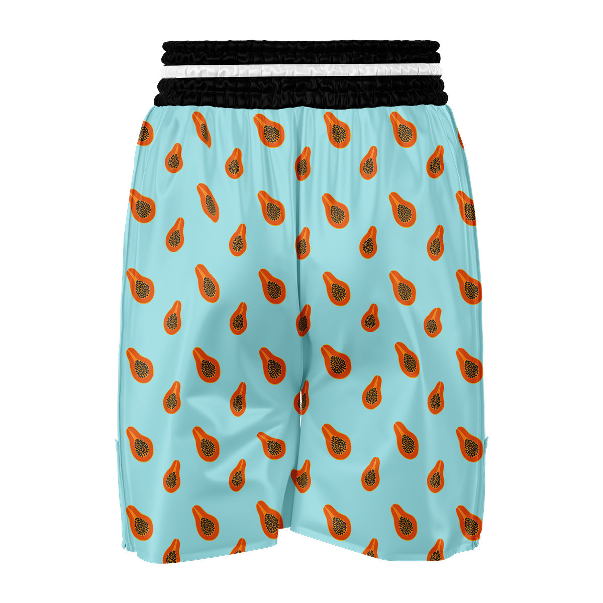 Papaya Striped Blue Print Pattern Boxing Shorts-grizzshop