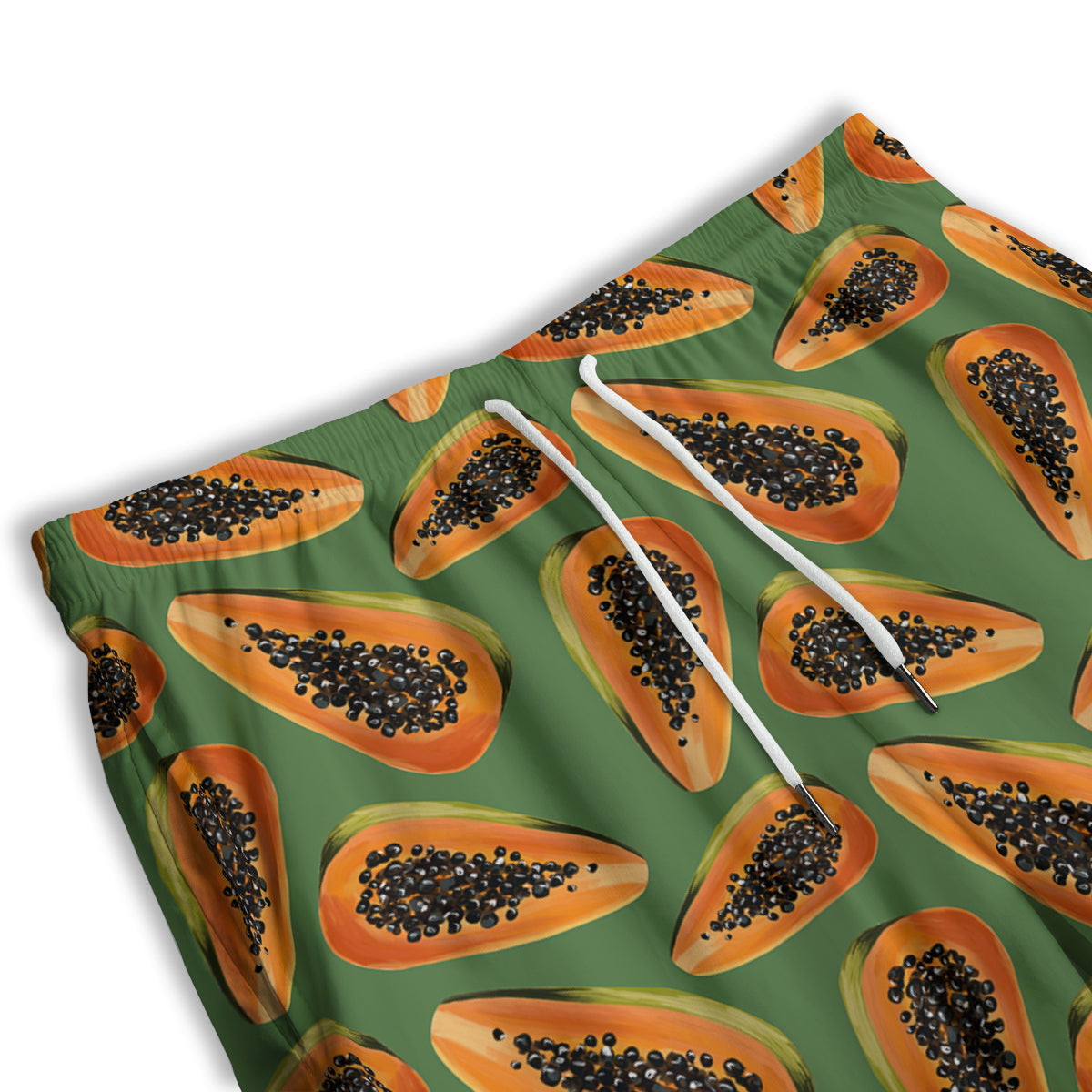 Papaya Tropical Print Pattern Men's Athletic Shorts-grizzshop