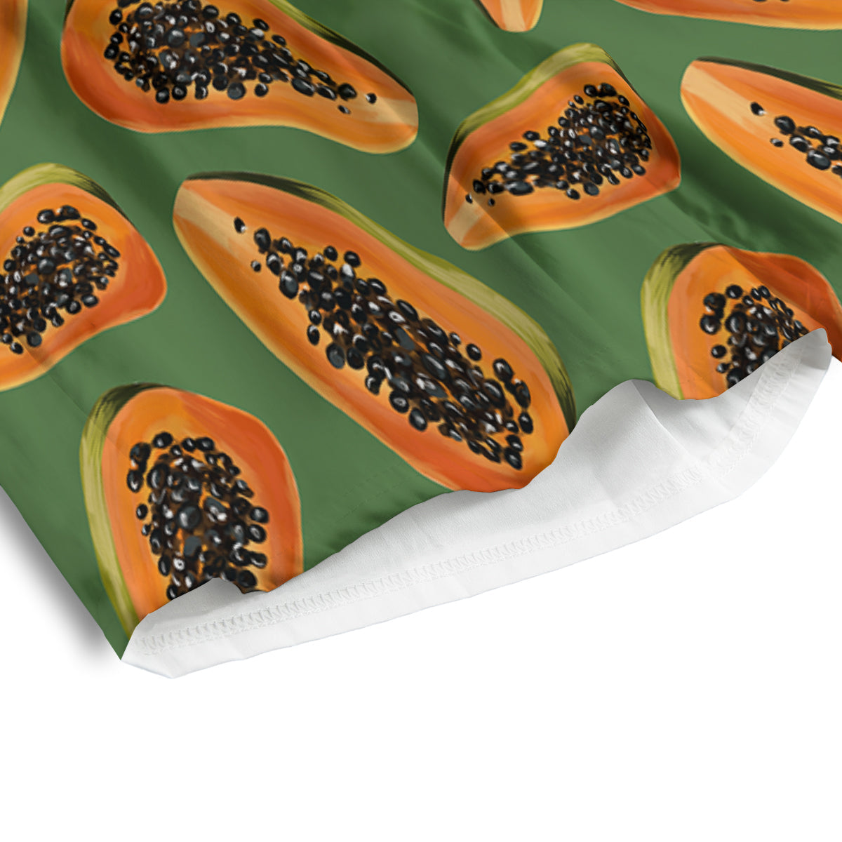 Papaya Tropical Print Pattern Men's Athletic Shorts-grizzshop