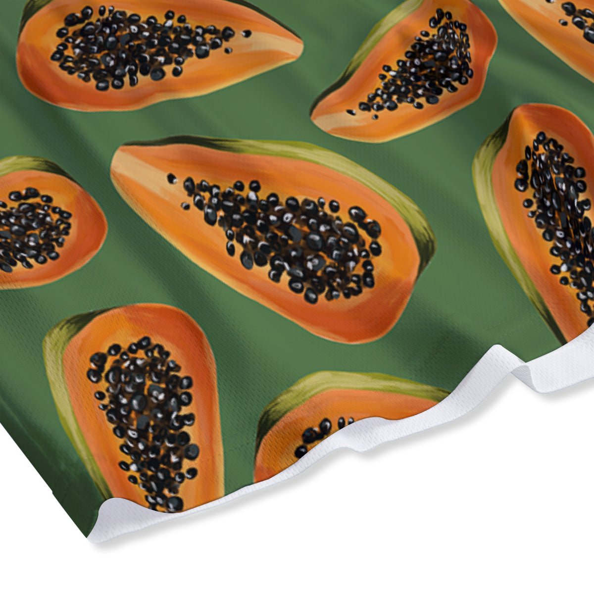 Papaya Tropical Print Pattern Mesh Shorts-grizzshop