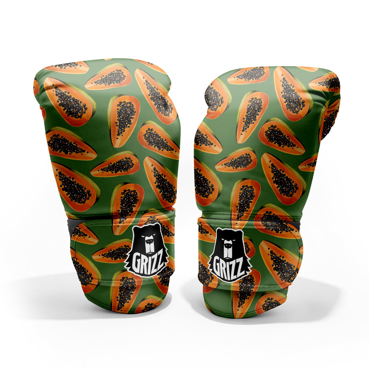 Papaya Tropical Print Pattern Sparring Gloves-grizzshop