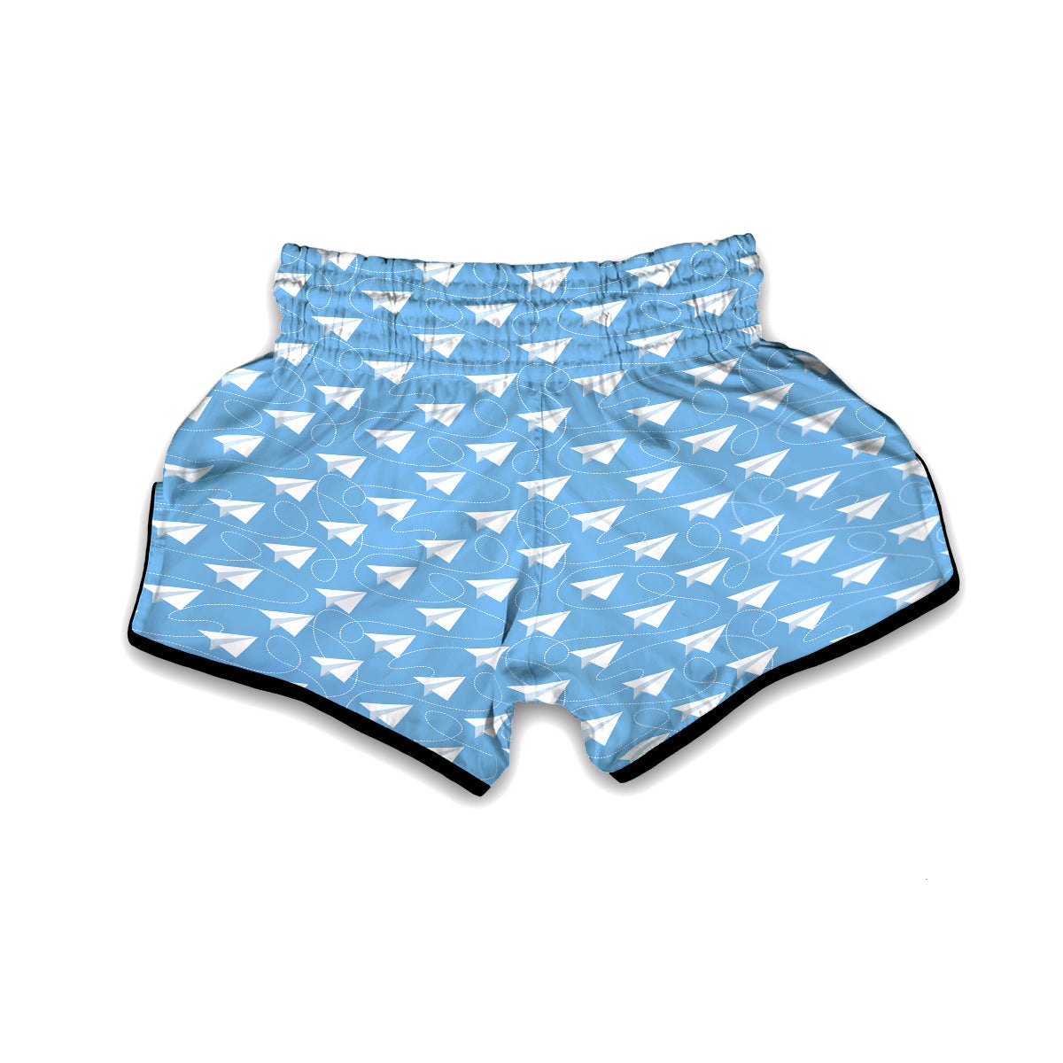 Paper Planes Flying Print Pattern Muay Thai Boxing Shorts-grizzshop