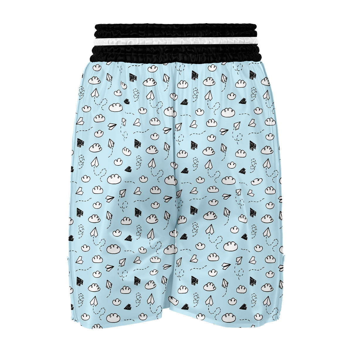 Paper Planes Hand Drawn Print Pattern Boxing Shorts-grizzshop