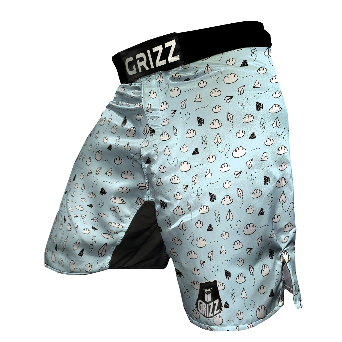 Paper Planes Hand Drawn Print Pattern MMA Shorts-grizzshop