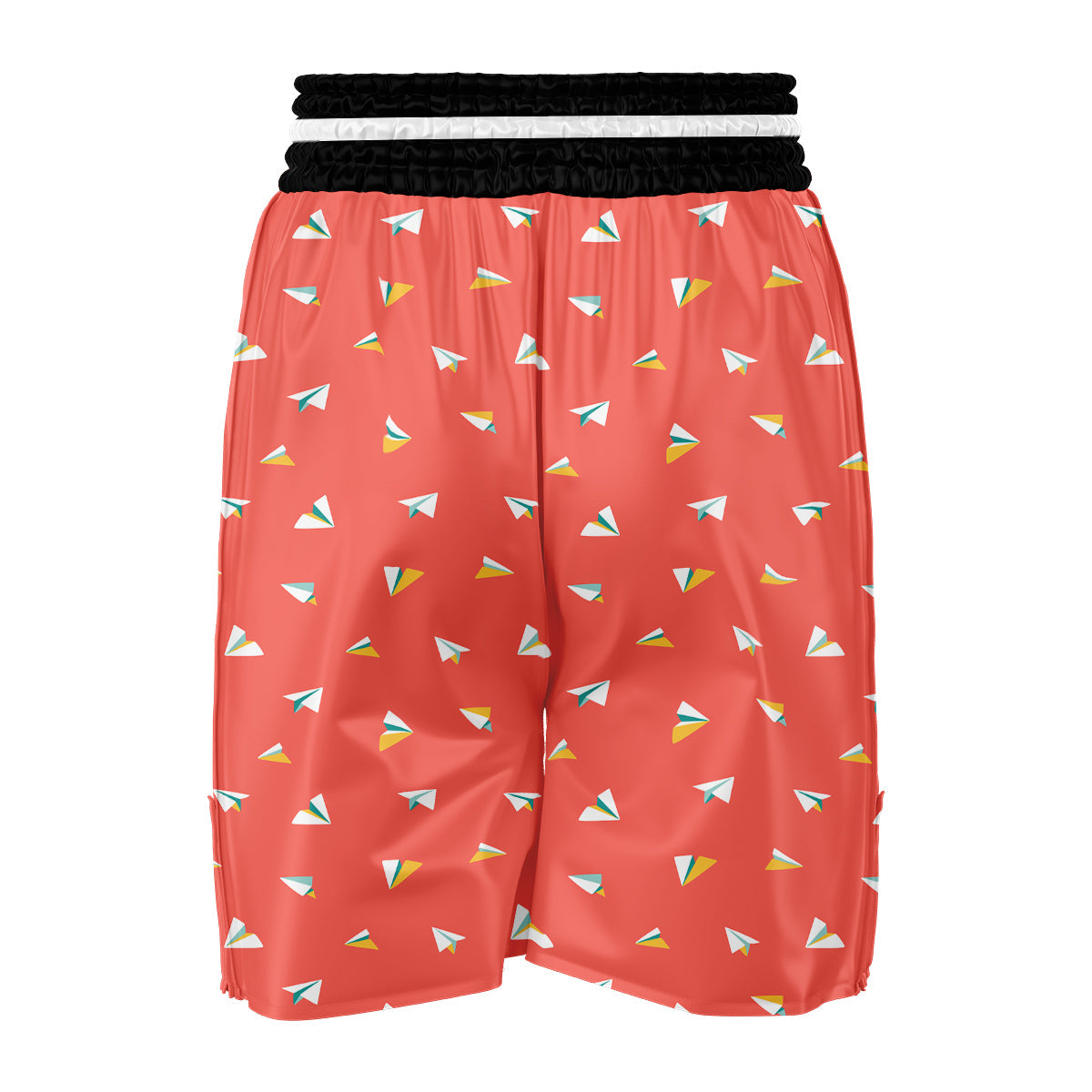 Paper Planes Pink Print Pattern Boxing Shorts-grizzshop