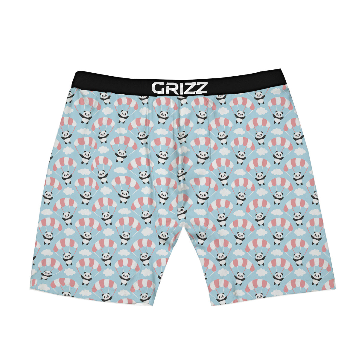 Parachute And Cute Panda Print Pattern Boxer Briefs-grizzshop