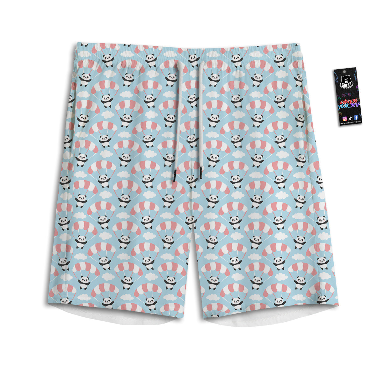 Plam Tree Beach Summer Print Pattern Men's Athletic Shorts