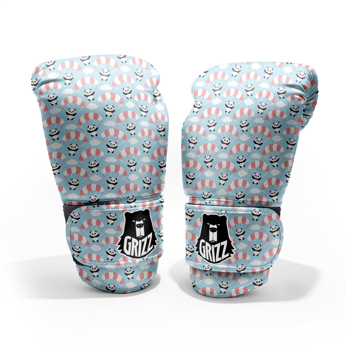 Parachute And Cute Panda Print Pattern Pro Boxing Glove
