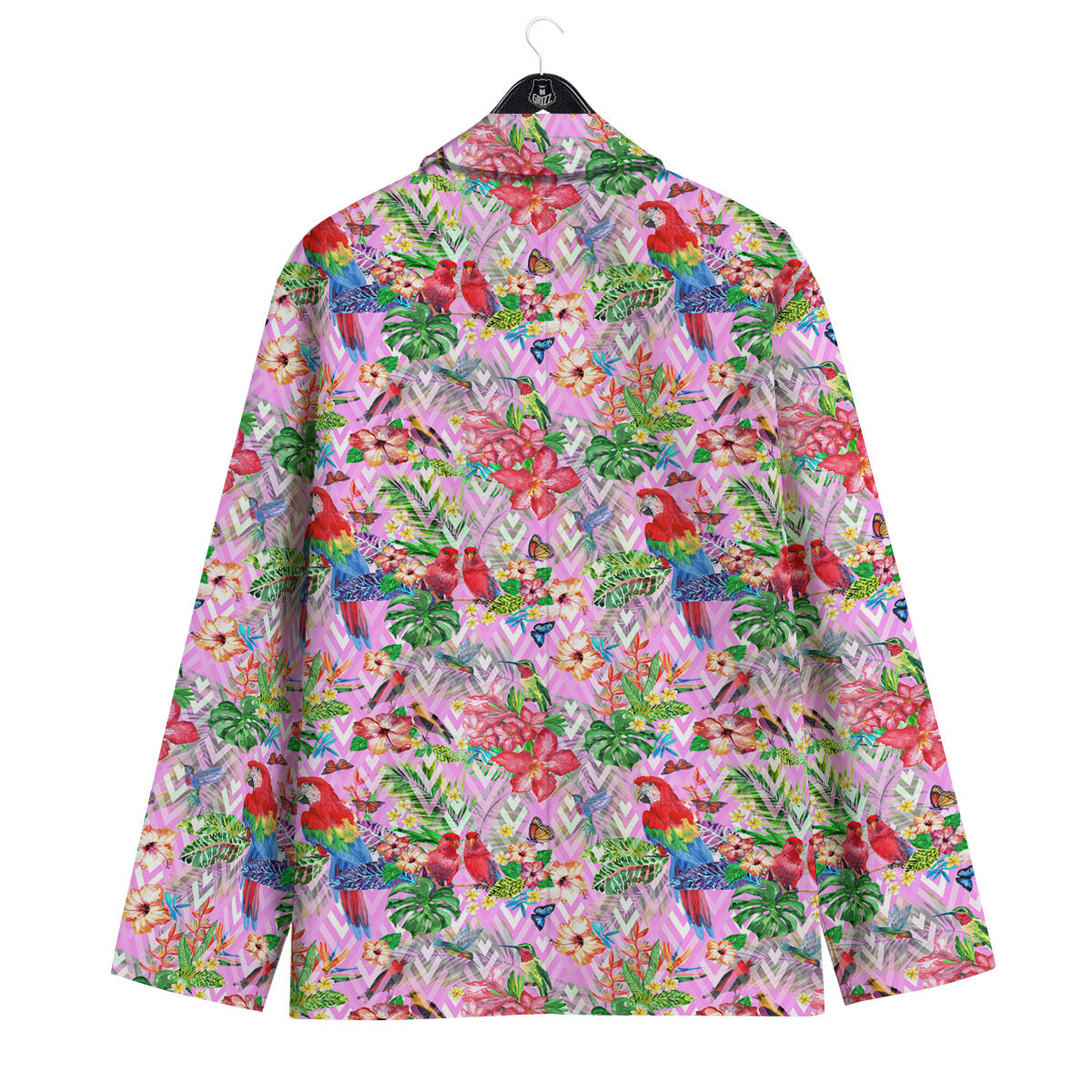 Paradise Flower Bird Print Pattern Men's Sport Coat-grizzshop