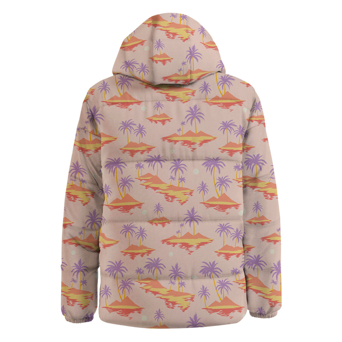 Paradise Hawaii Tropical Print Pattern Down Jacket-grizzshop