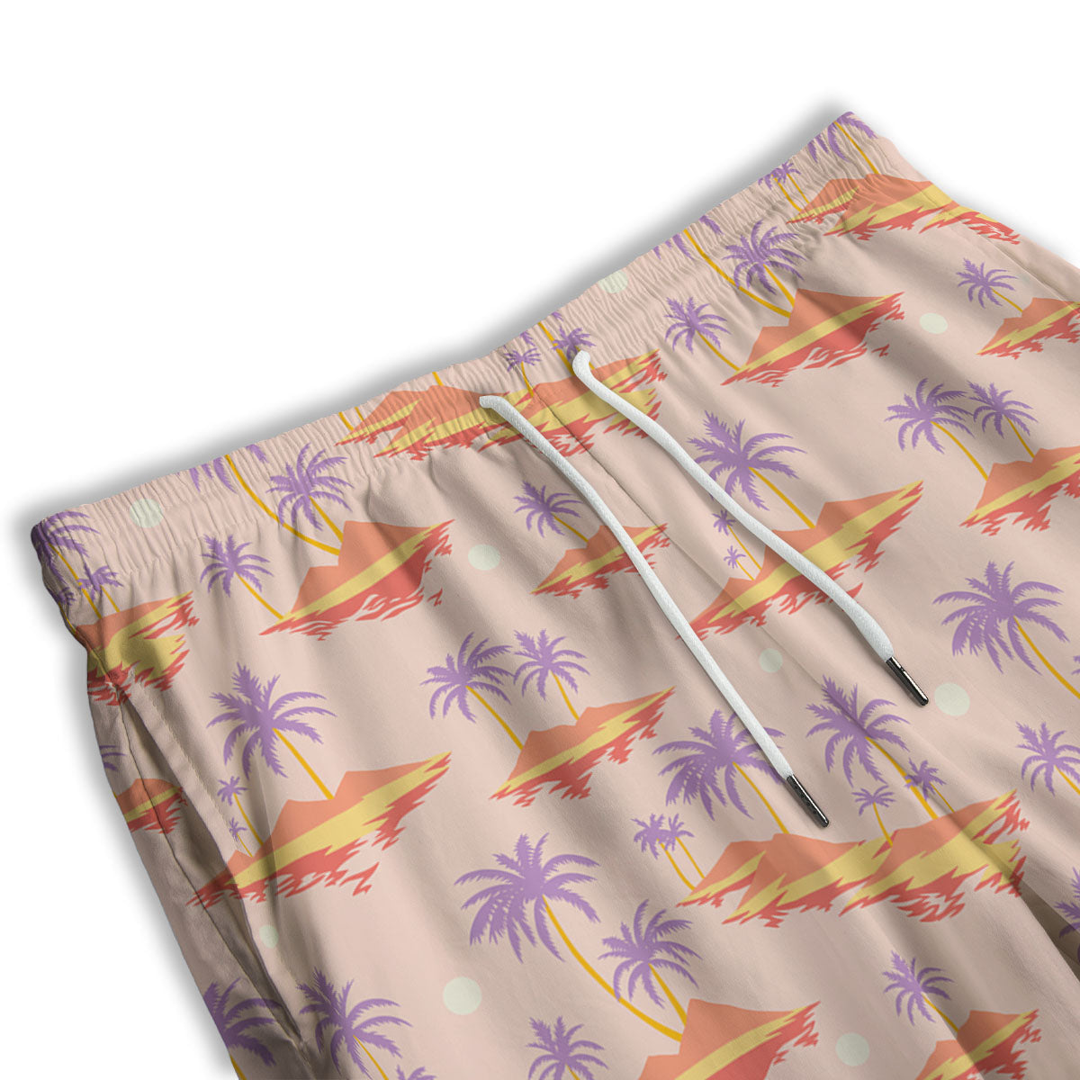 Paradise Hawaii Tropical Print Pattern Men's Athletic Shorts